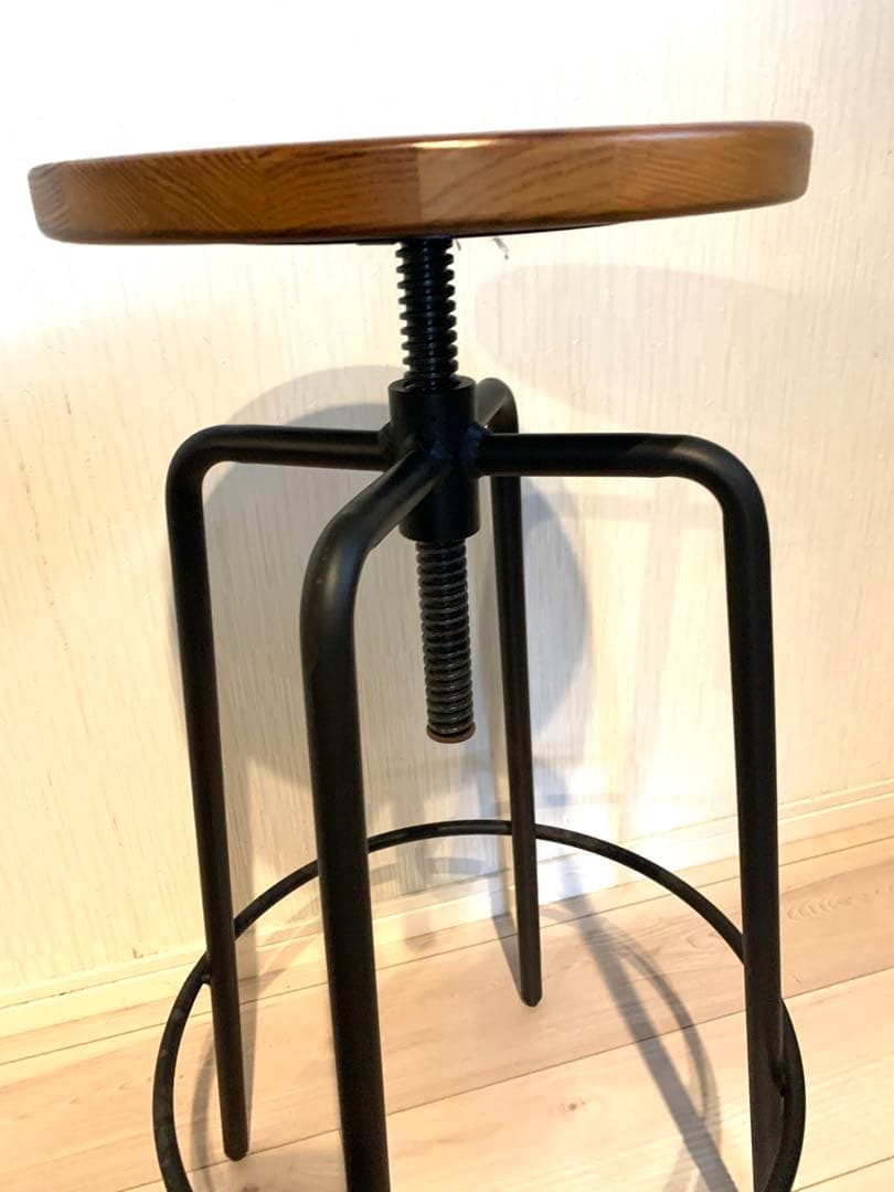 関家具 アイアン＆木製・ハイスツール ・エアロII