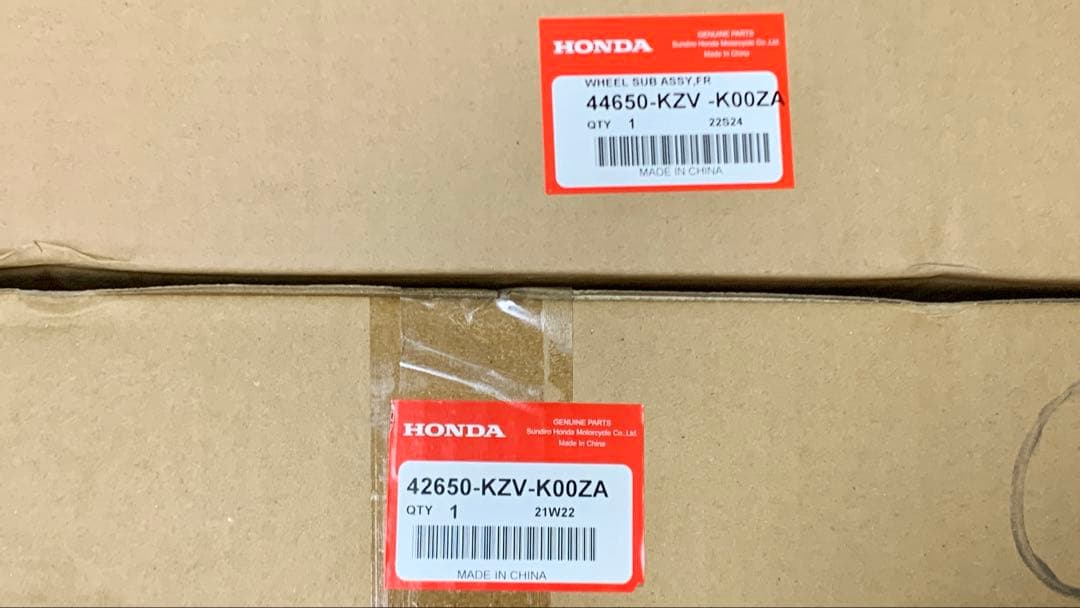 海外仕様 スーパーカブ110（JA44・JA10）純正キャストホイールセット
