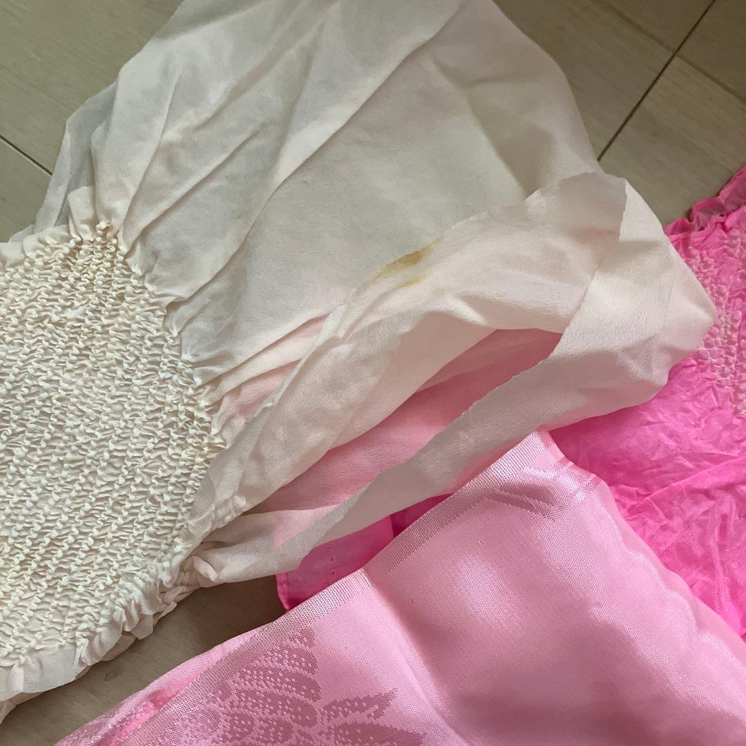 ★底値！百貨店購入7歳七五三フルセット青花柄 着物長襦袢紐小物和装一式セット★