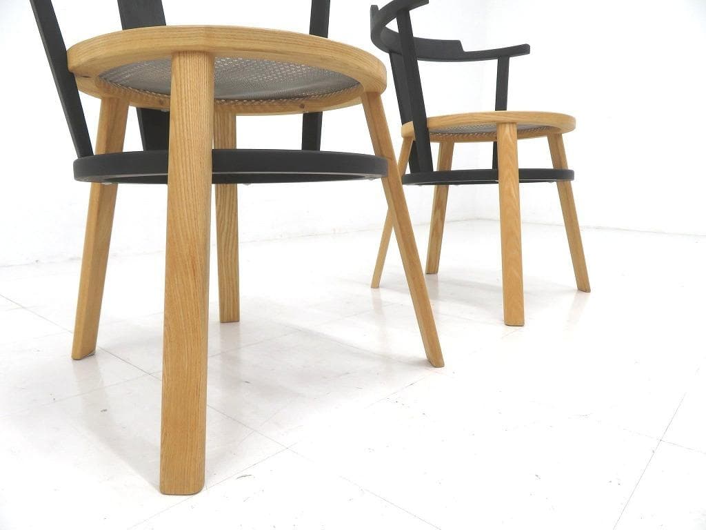 展示品　タイムアンドスタイル　オフセット　ダイニングチェア　2脚セット　北欧