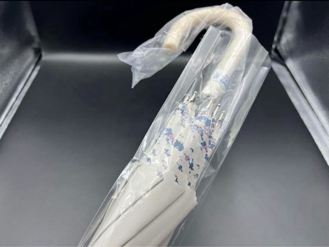 万博限定 全天候対応 ミャクミャクUVカット長傘 花柄晴雨兼用 ベージュ