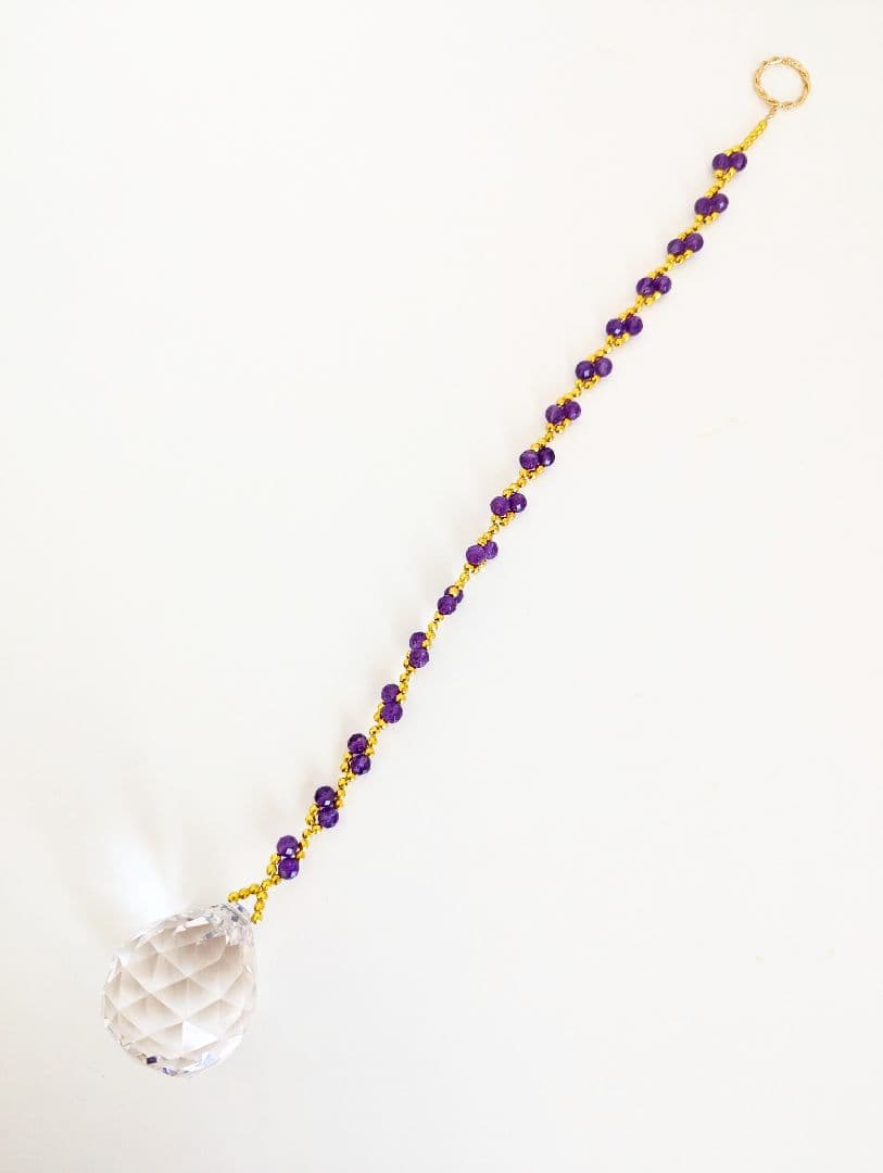 ゴールデンスパイラル・アメジスト（サンキャッチャー）