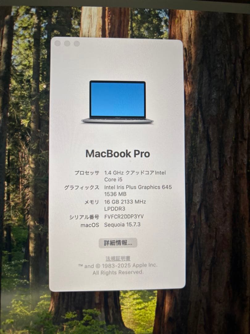 Apple MacBook Pro 2020 スペースグレー 13インチ
