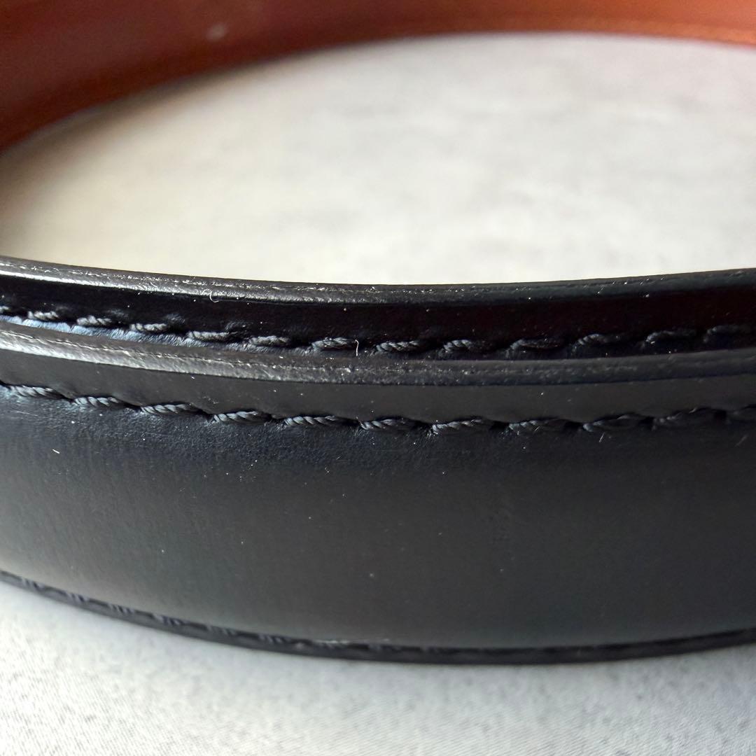 【LOEWE】アナグラム バックル レザーベルト ゴールド28-70 スペイン製