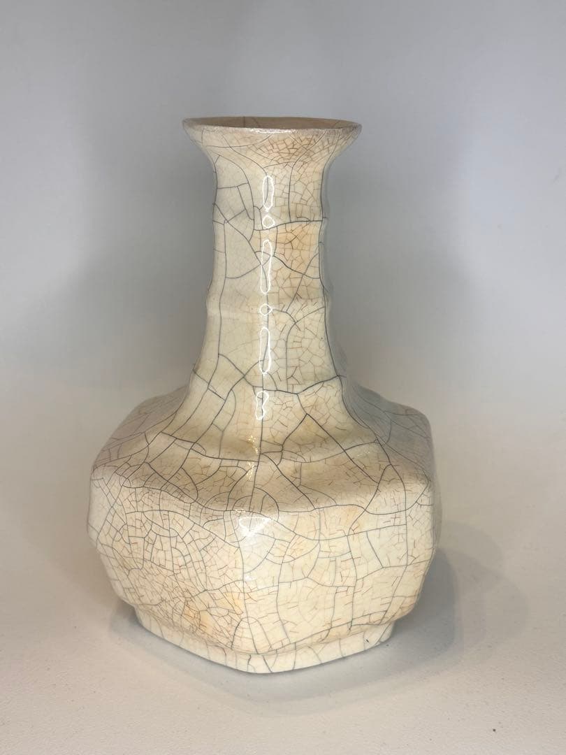 中国 明代 磁州窯 花瓶 貫入釉 古陶磁 骨董 收藏品