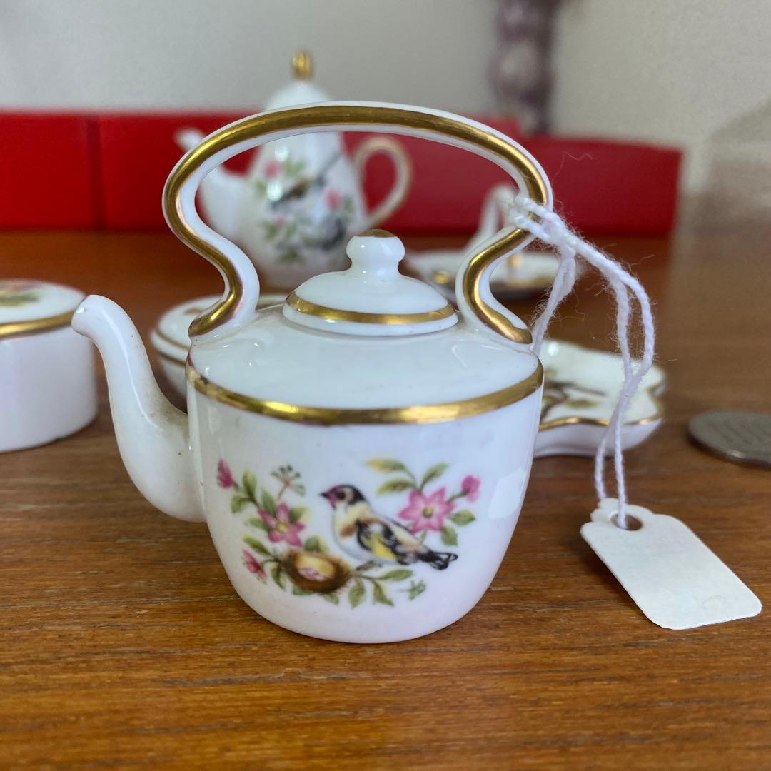 英国　スポード バード　野鳥　ミニチュア　ロビン　6点セット　箱無し