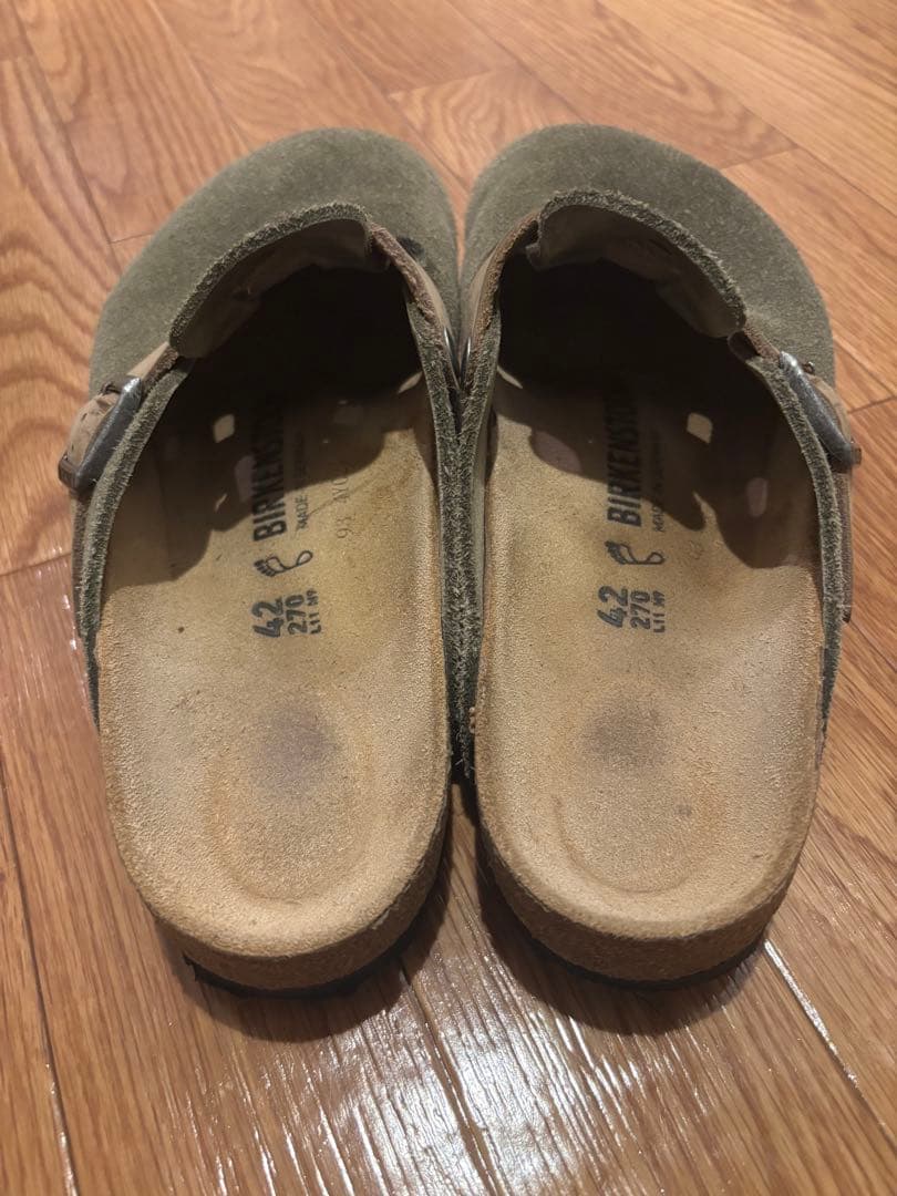 ビルケンシュトック ボストン スウェード カーキ 42