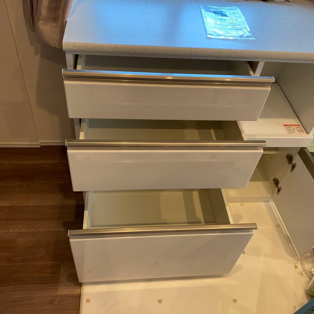 ニトリキッチンカウンターアルミナ2 100CT WH 幅100