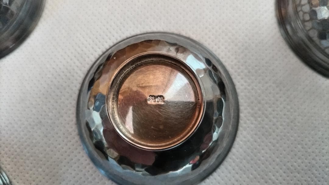 純銀刻印有　酒杯 5客