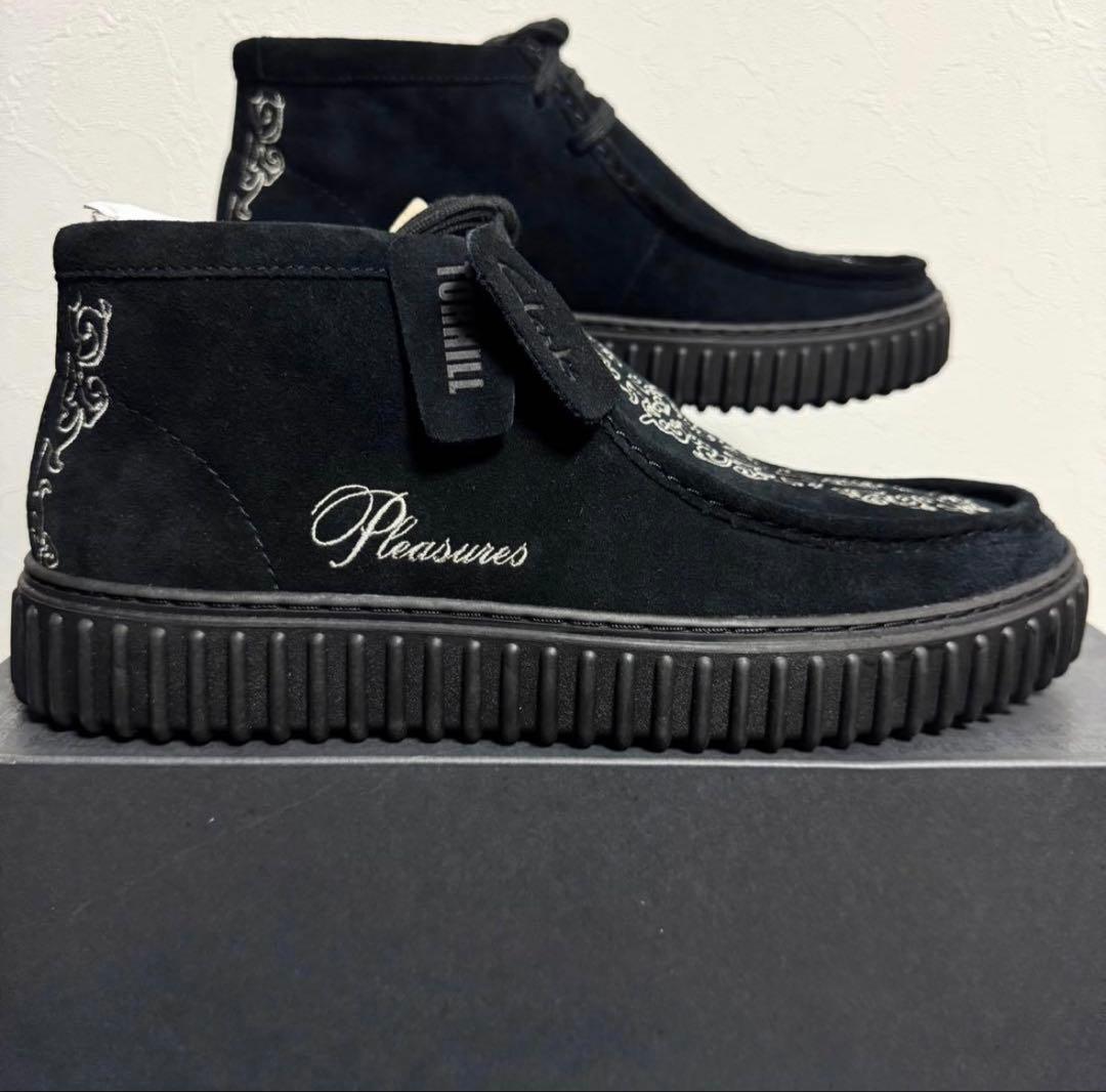 Pleasures 黒 スエード デッキシューズ 26.0cm