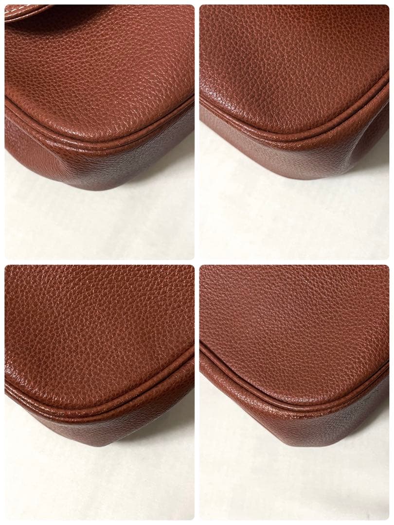 【美品】Yves Saint Laurent ショルダーバッグ ステッチロゴ