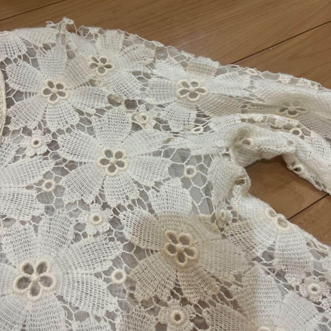 【値下げ！】COMME des GARÇONS レース花柄長袖トップス S