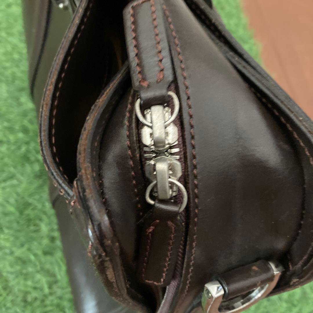 万双　ビジネスバッグ　ブライドル　シングル天ファスナー