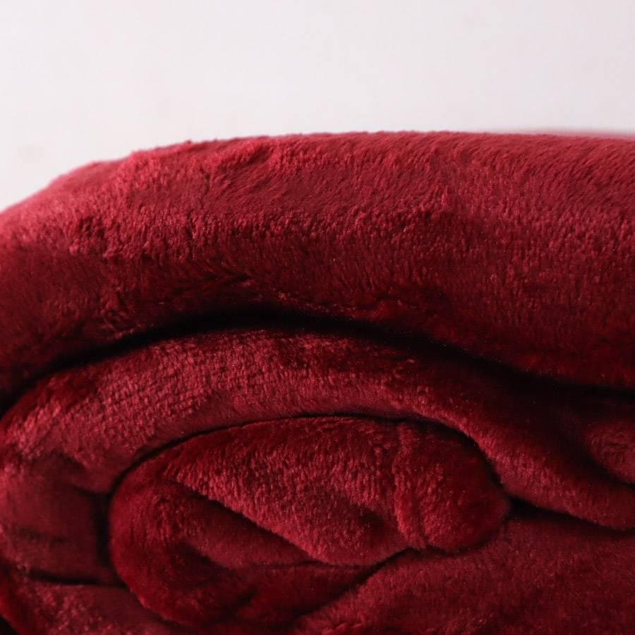 2枚セット 新品 アマゾンベーシック ブランケット 大判 赤 ベルベット調