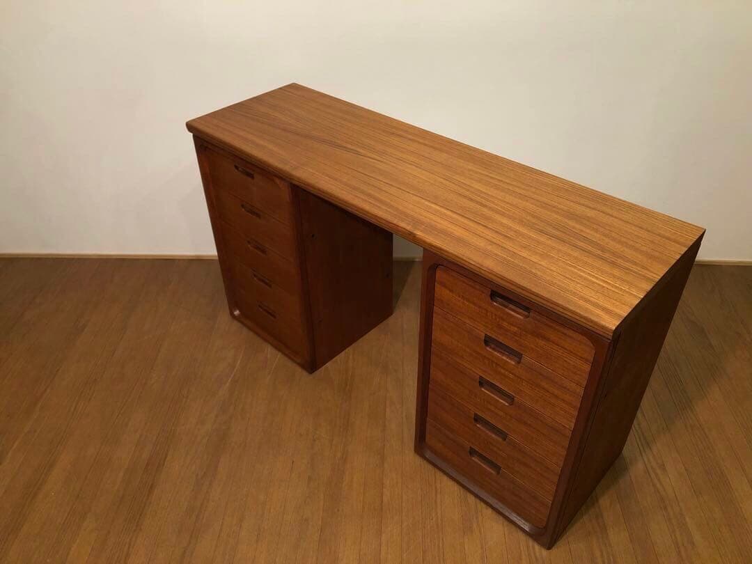 希少 ヴィンテージ 日田工芸社製 マキシム ユニットデスク 机 チーク無垢材天板