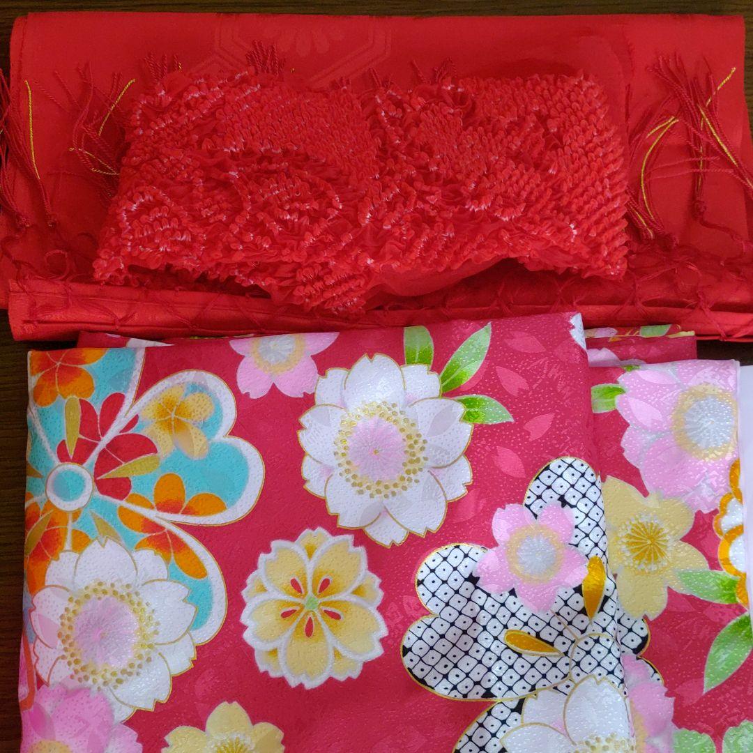 七五三　着物セット　7歳　結び帯 はこせこ【美品】