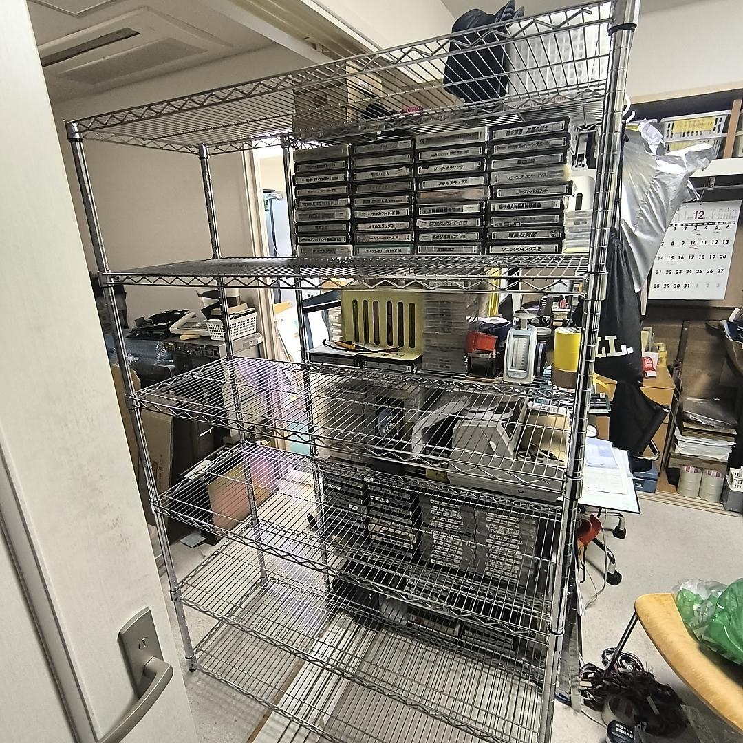 鯖缶：幅120cm　スチールラック 5段 シルバー