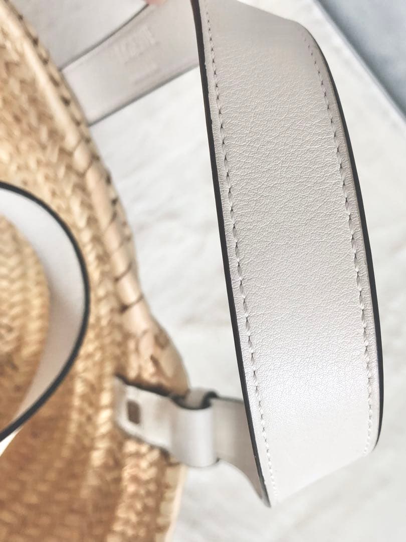 【極美品】ロエベ LOEWE カゴバッグ ホワイト Sサイズ