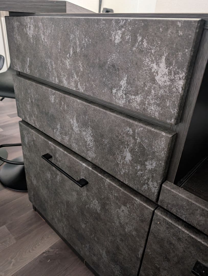 タンスのゲン キッチンカウンター 伸長式 幅120~210cm ロータイプ