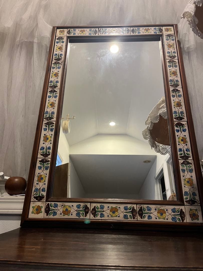 ACTUS バレンシア ウォールミラー スペイン製 タイル 無垢 大