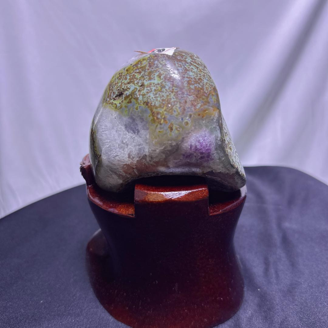 ウルグアイ産 アメジスト ドラゴンエッグ 原石 置物D.61