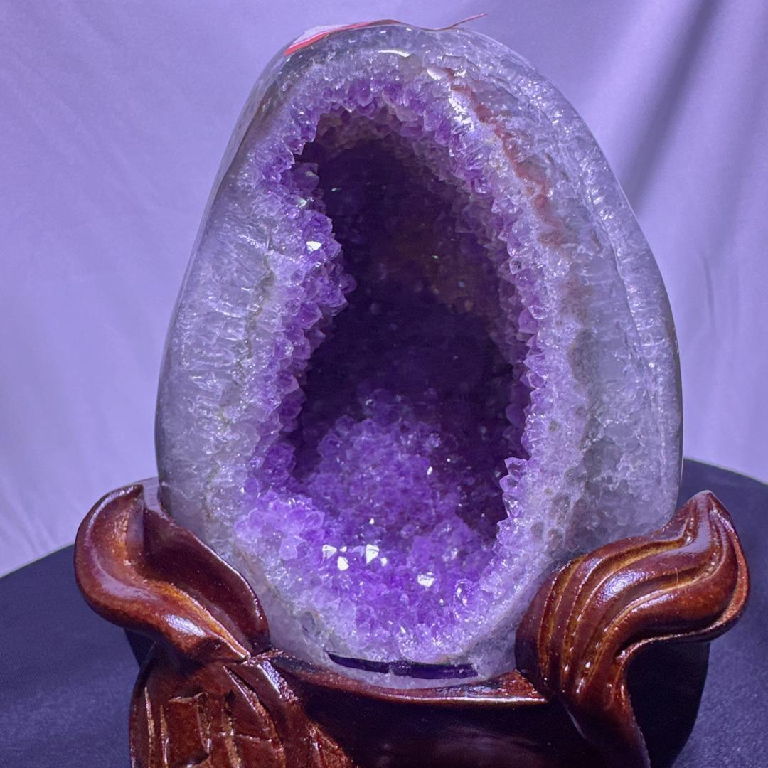 ウルグアイ産 アメジスト ドラゴンエッグ 原石 置物D.61