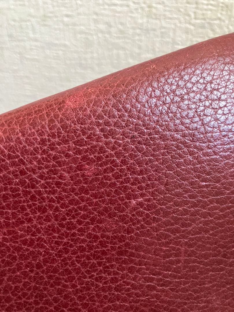 Cartier カルティエ　ショルダーバッグ　ポシェット　レザー　ボルドー