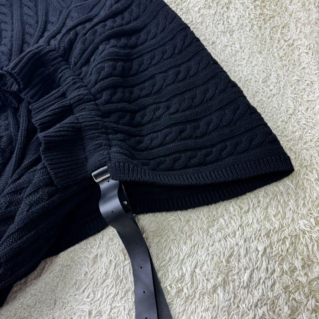 B*n様 極希少✨ノワールケイニノミヤ ポンチョコート ケーブルニット 変形 牛