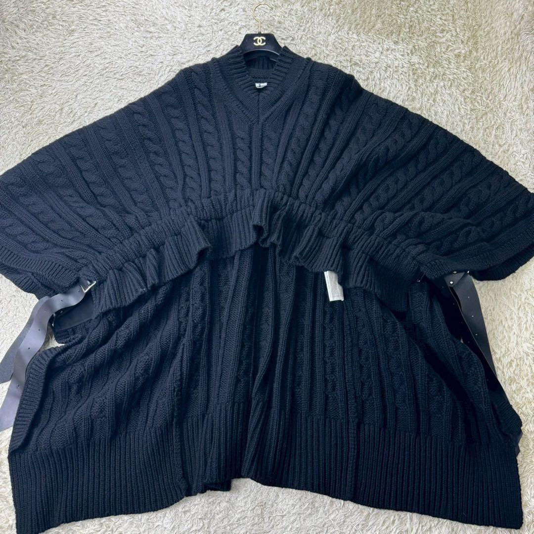 B*n様 極希少✨ノワールケイニノミヤ ポンチョコート ケーブルニット 変形 牛