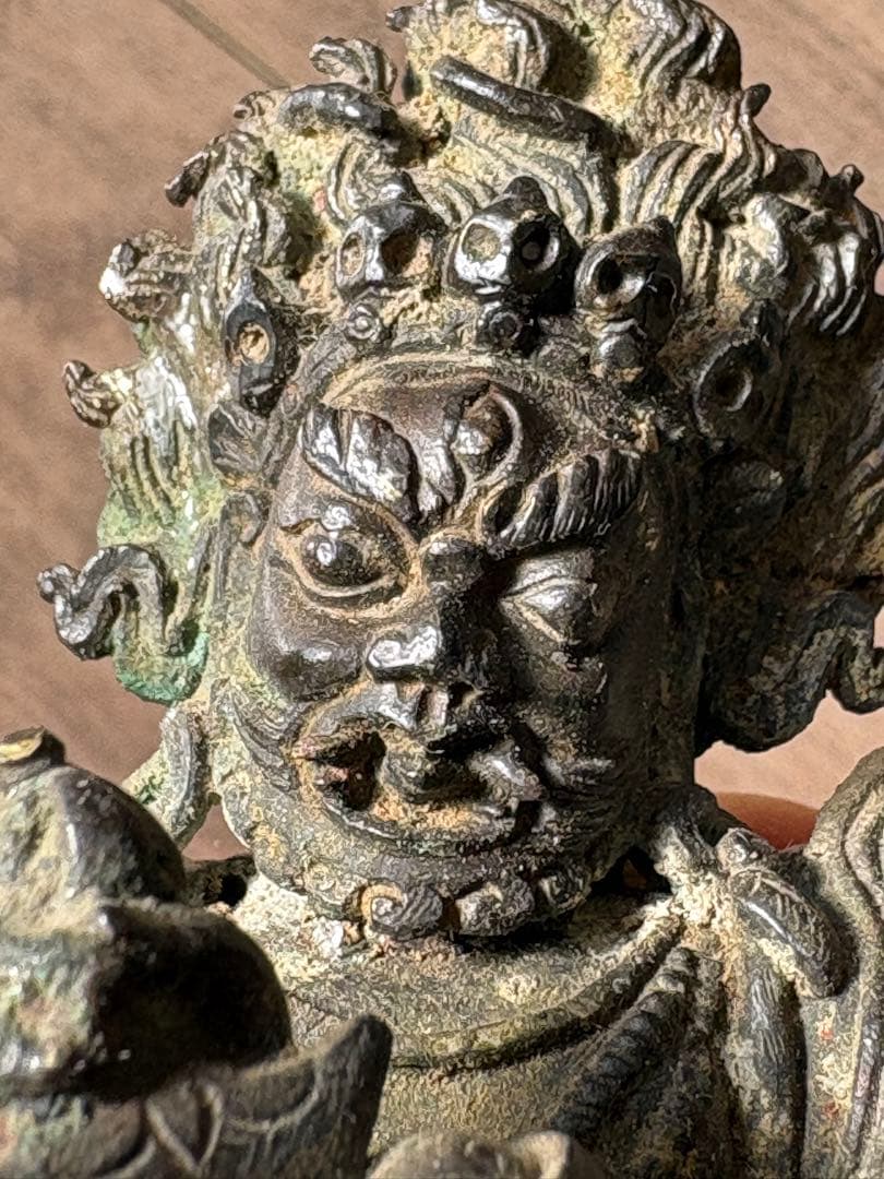 チベット仏教 マハーカーラ像　旧藏 清時代 古銅製