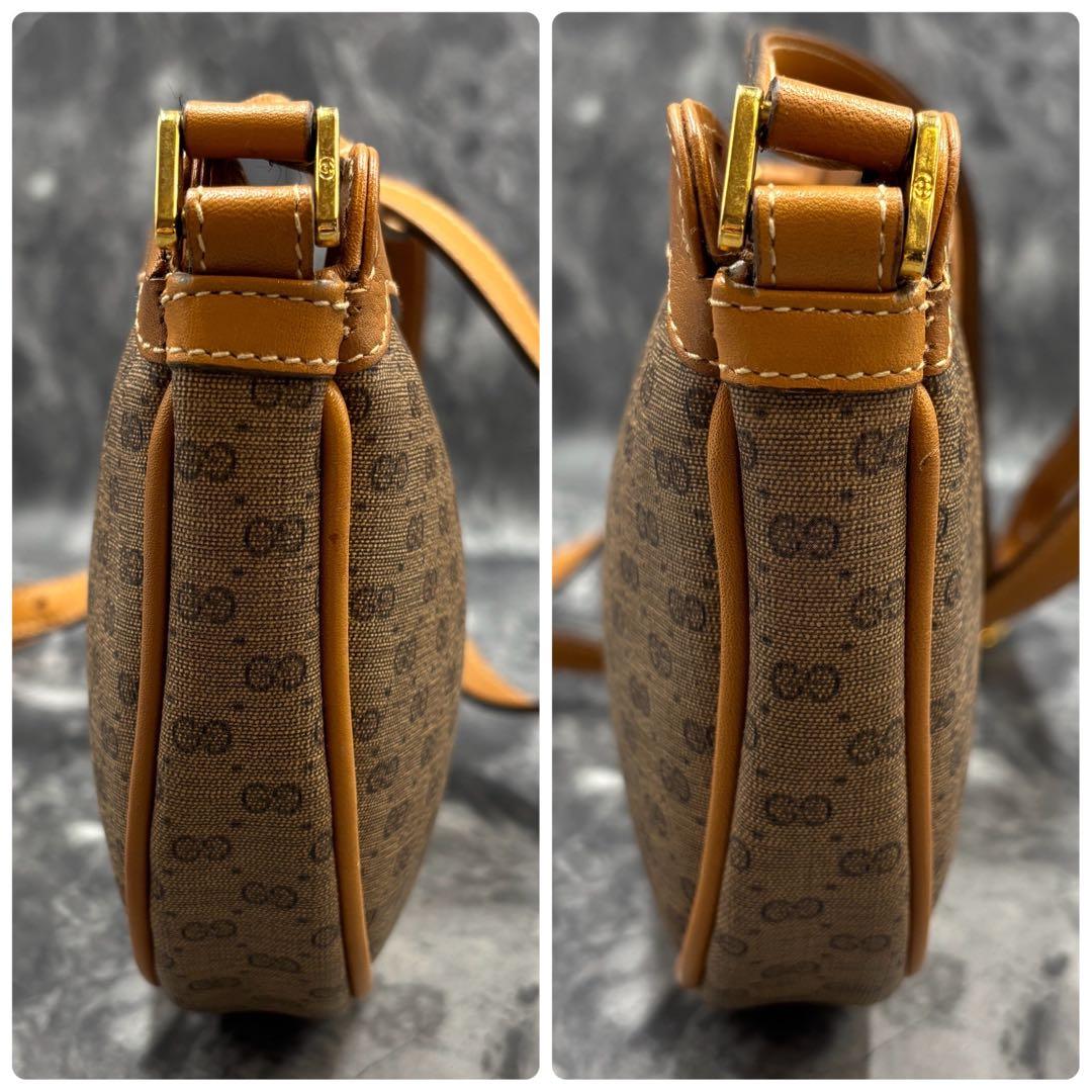 ✨美品✨GUCCI GG ショルダーバッグ ベージュ ブラウン 金具 レザー