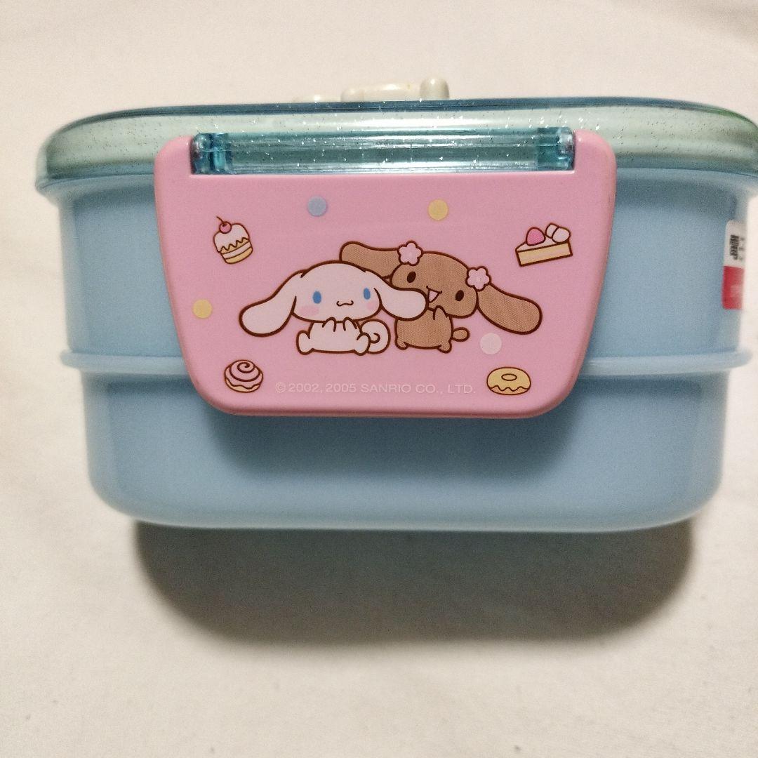 シナモンロール　水色　二段式お弁当箱　サンリオ　昭和平成レトロ　レア　希少