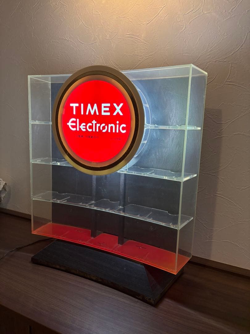 TIMEX 70s ディスプレイケース照明付き ディスプレイスタンド　展示ケース