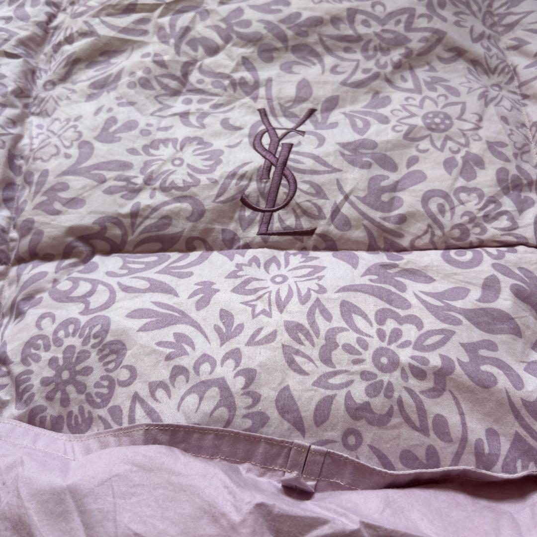 緊急値下げ！新品未使用品YSL 薄紫 花柄 羽毛肌掛け布団