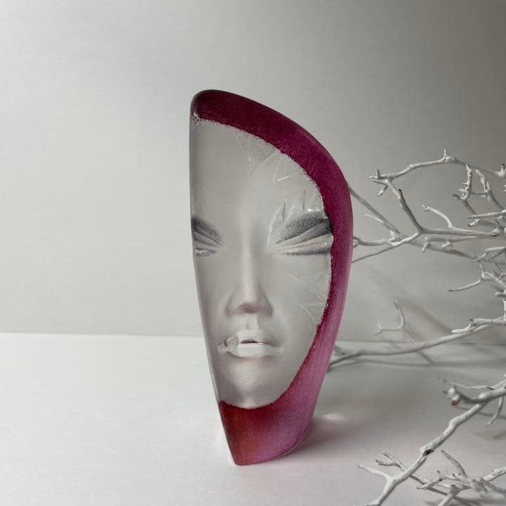 〓美品〓マッツ・ジョナサン クリスタル置物 顔シリーズ