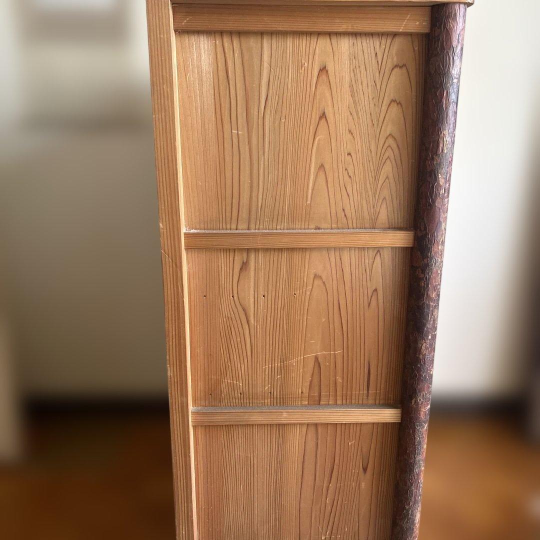 送料込み　伝統工芸　置き水屋　茶道具　置水屋　水屋箪笥　網代引戸　茶箪笥