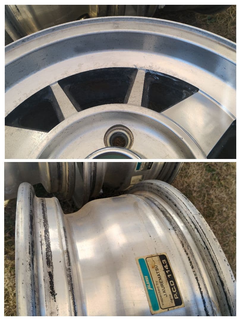 希少 5穴 114.3 14インチ RIKEN ALDASH 中古品 エンケイ