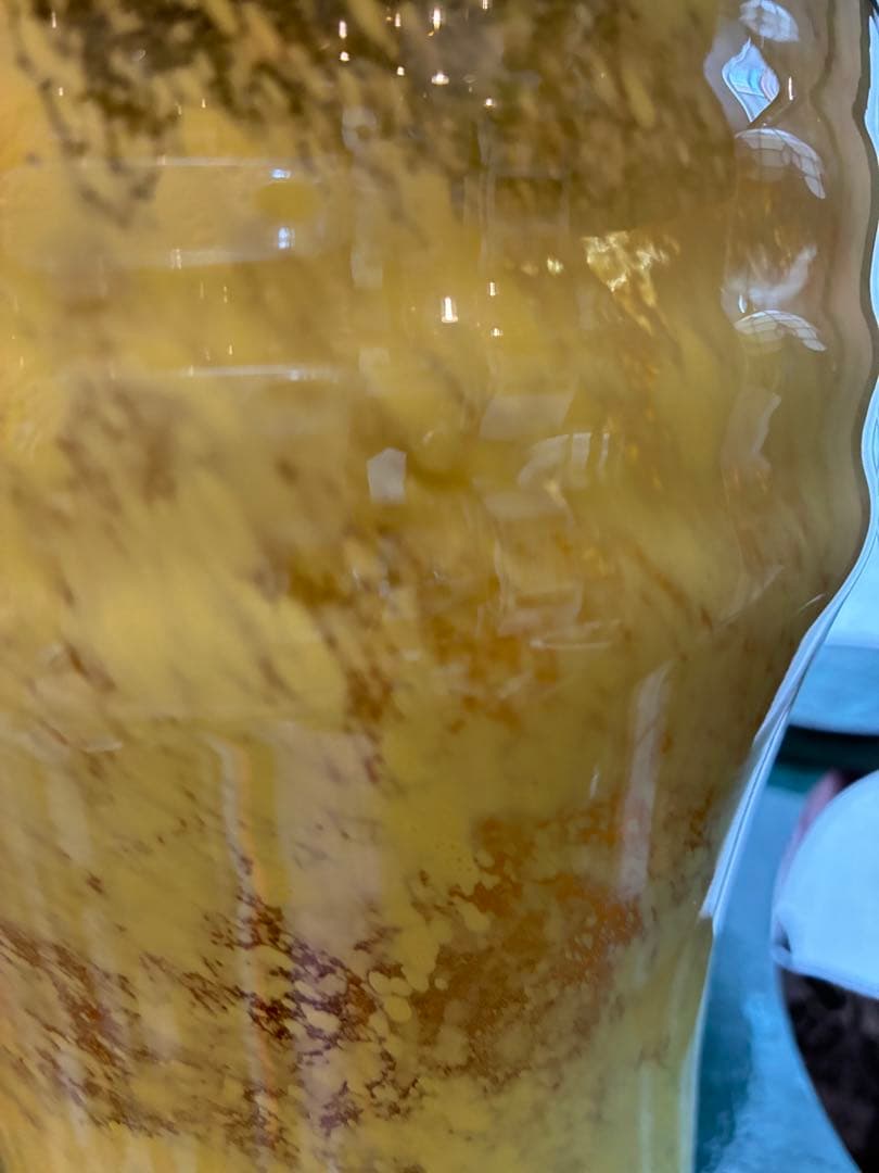 茶道具　ガラス　水指　共箱無し　傷無し　黄色