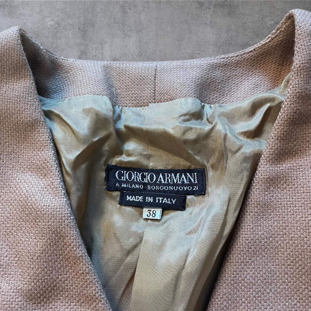 イタリア製 GIORGIO ARMANI ノーカラージャケット