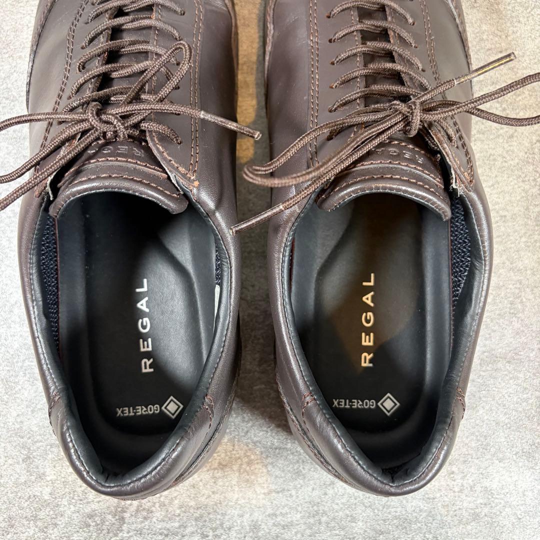 （美品）　REGAL リーガル　レザースニーカー　ゴアテックス　ダークブラウン