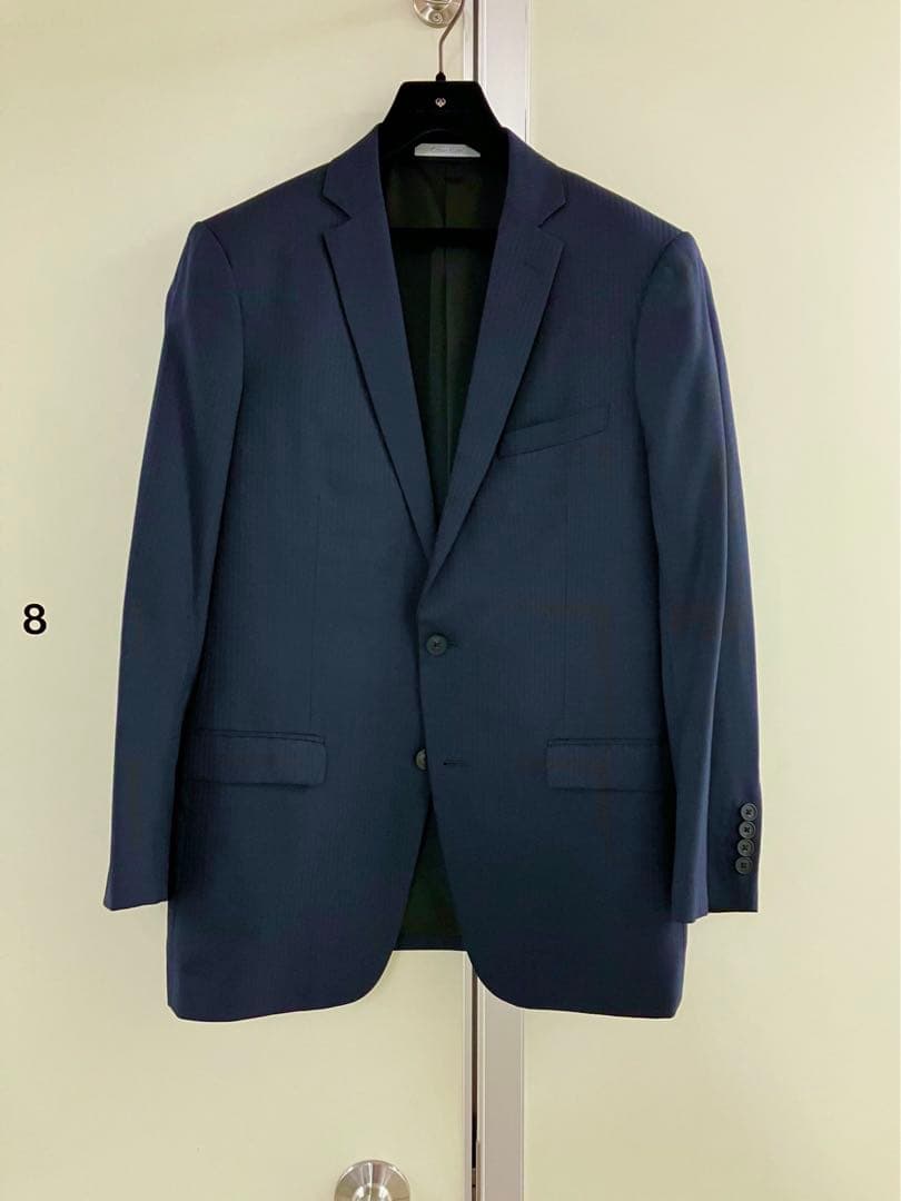 〓 〓 NAVY SILK×WOOL バーズアイ スーツ