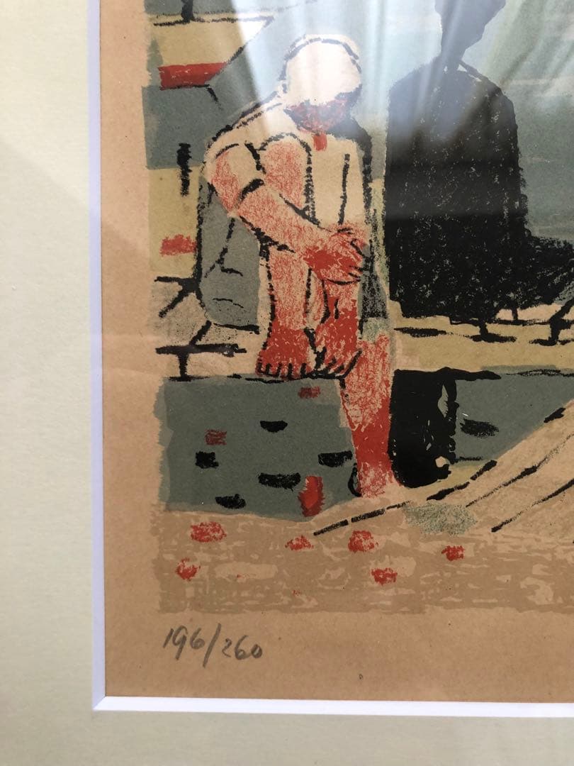 レア　北欧　axel olsson アクセル・オルソン　港　リトグラフ