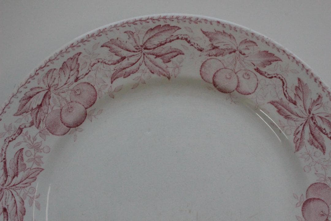 【C】バドンヴィレーさくらんぼのデザートプレートフランスアンティーク