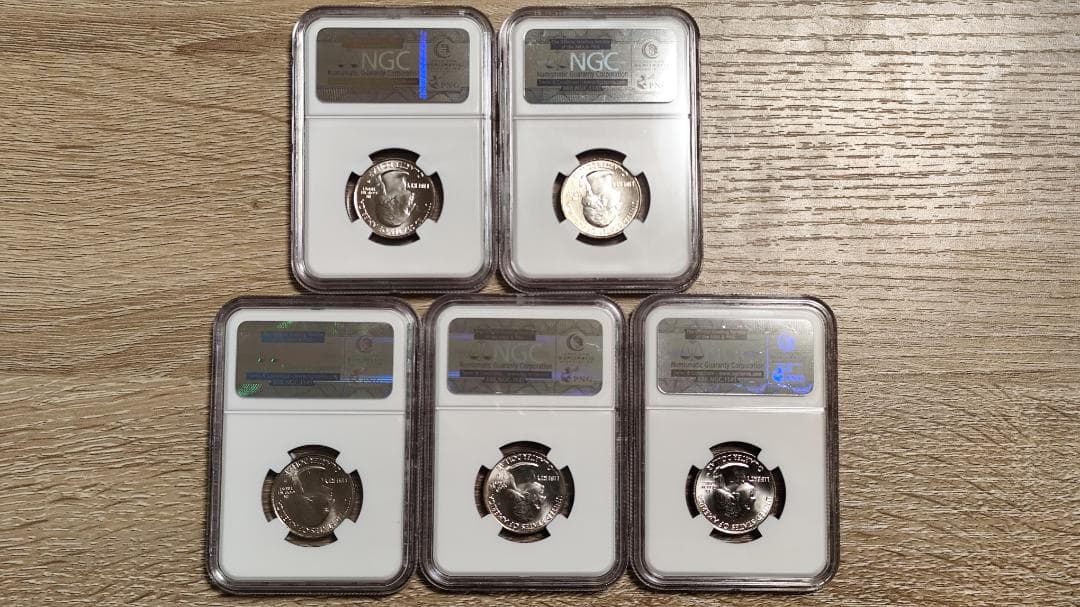 NGC MS67☆2010D アメリカ クォーター 25セント  5枚組