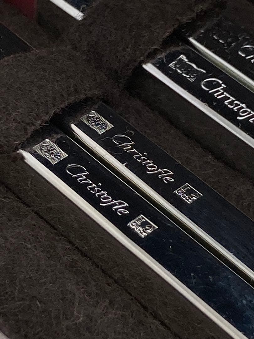 【美品】Christofle クリストフル 高級箸セット ピンク白