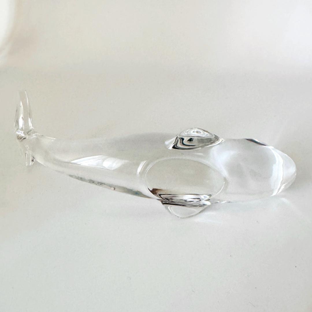 【バカラ】動物 クジラ 置物 インテリア★美品★幸運 金運 仕事運1