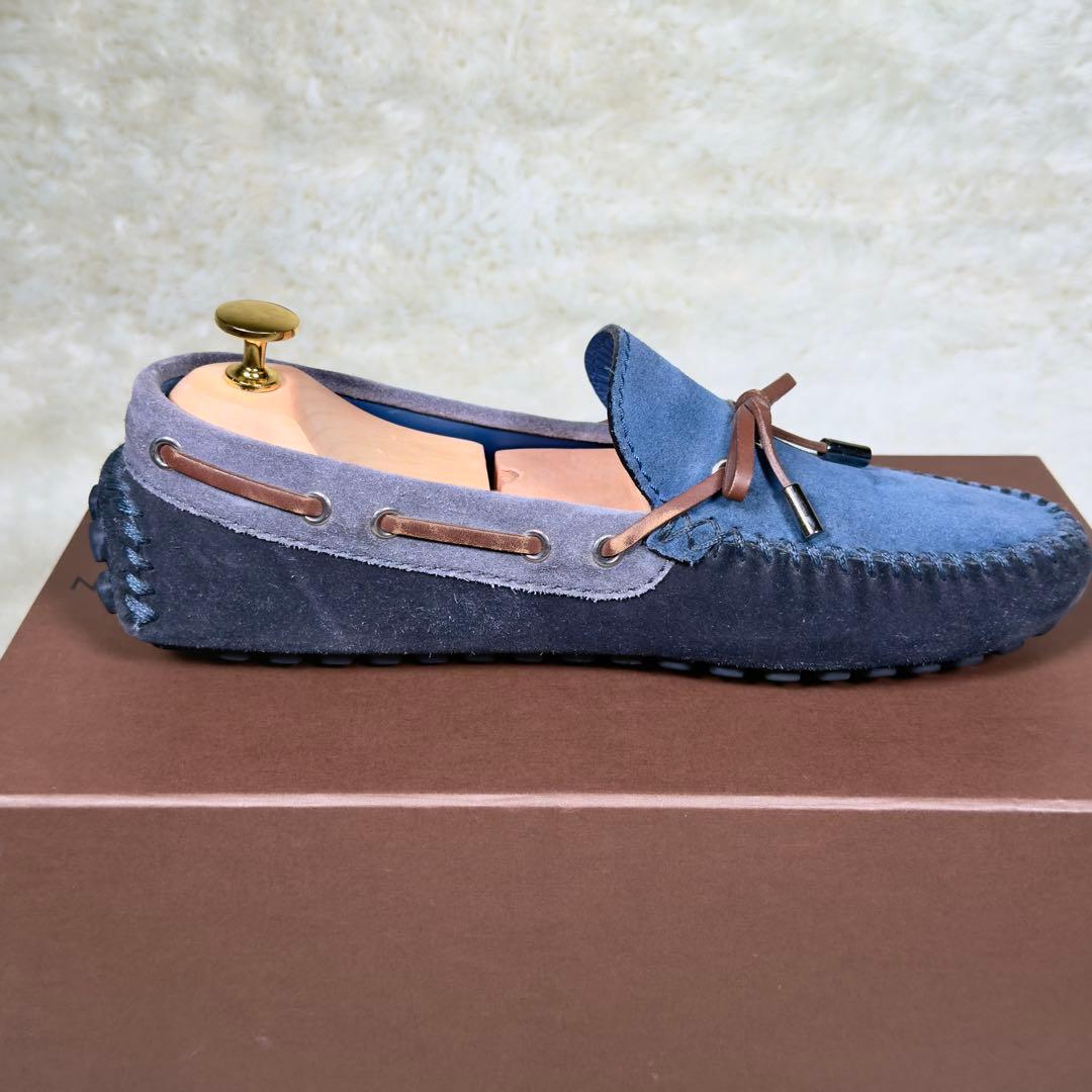 ルイヴィトン アリゾナライン モカシン 7 メンズ スエード ブルー