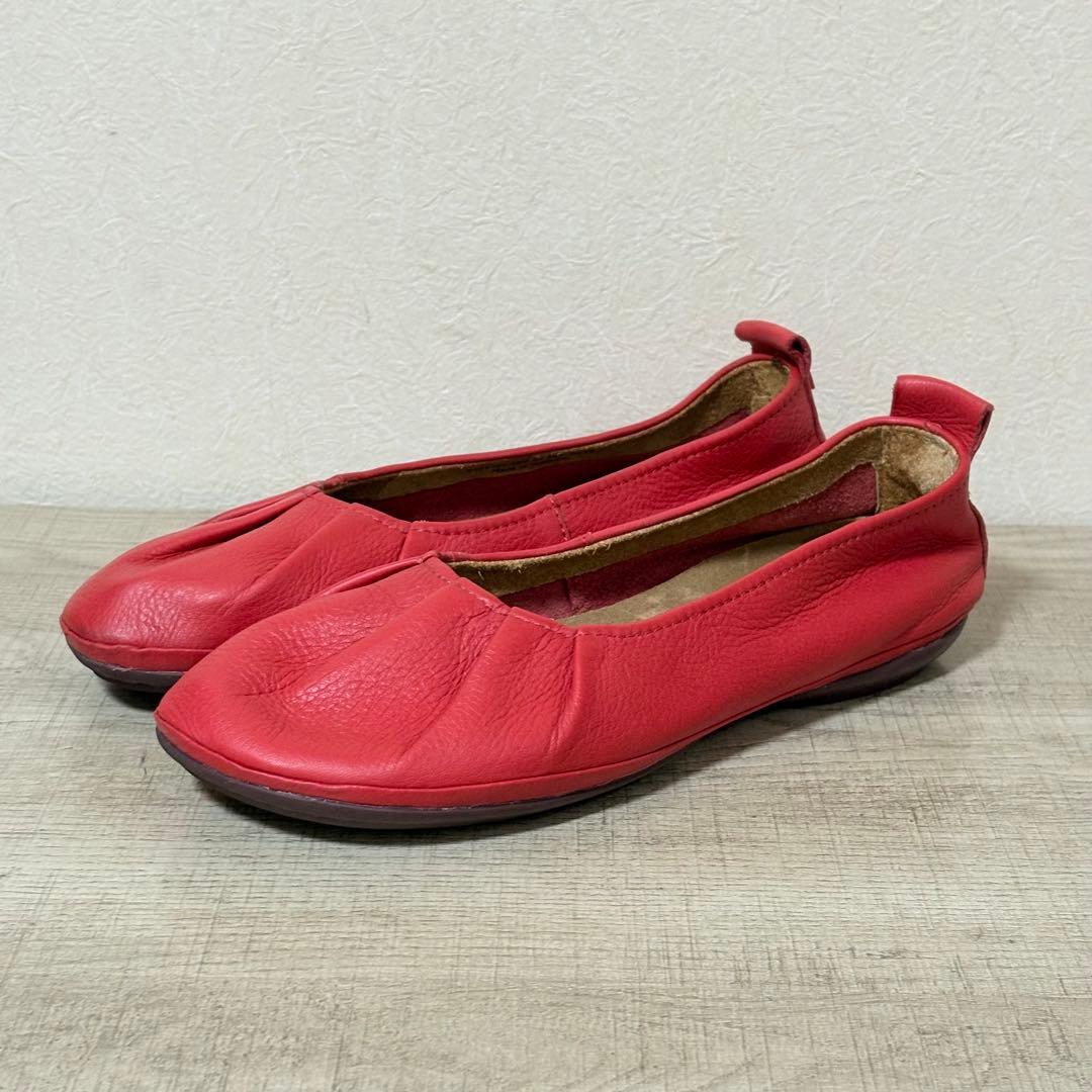 CAMPER RIGHT NINA フラットシューズ 25cm レッド