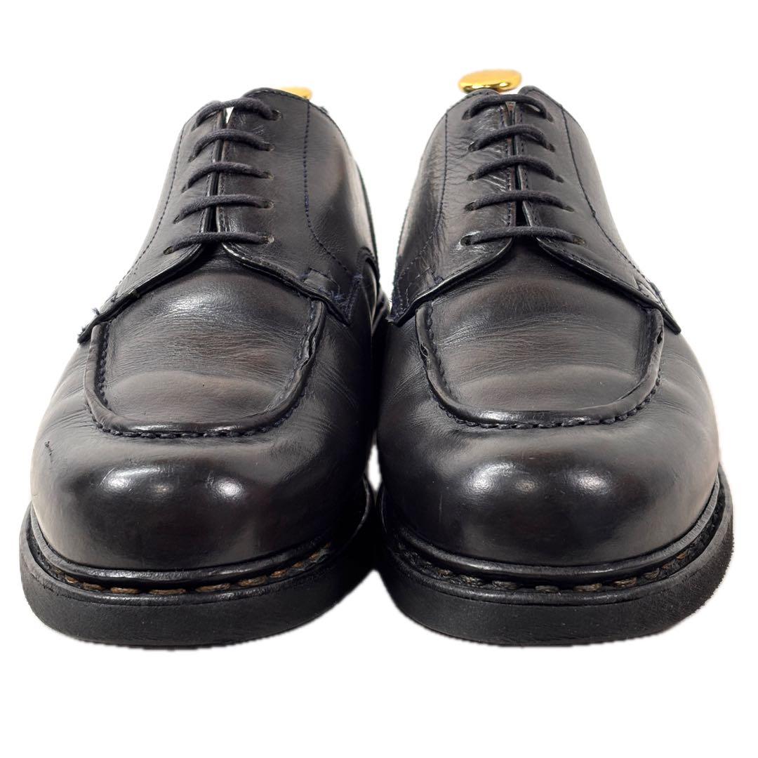 パラブーツ 5.5 24 シャンボード レザー Uチップ ネイビー 紺色