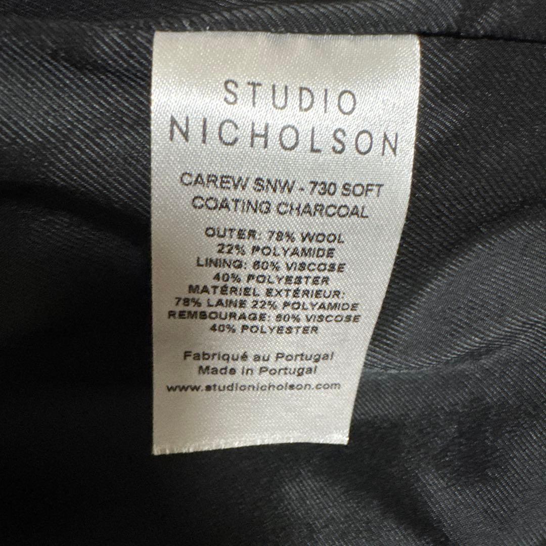 STUDIO NICHOLSON ダークグレー　メルトンピーコート